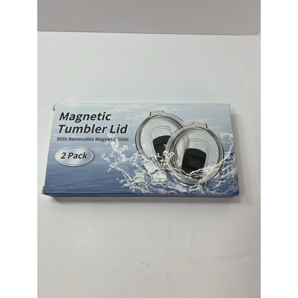 Generic Magnetic Tumbler Lid 2 Pack Unisex 20oz 30oz Clear NEW Splash Resistant